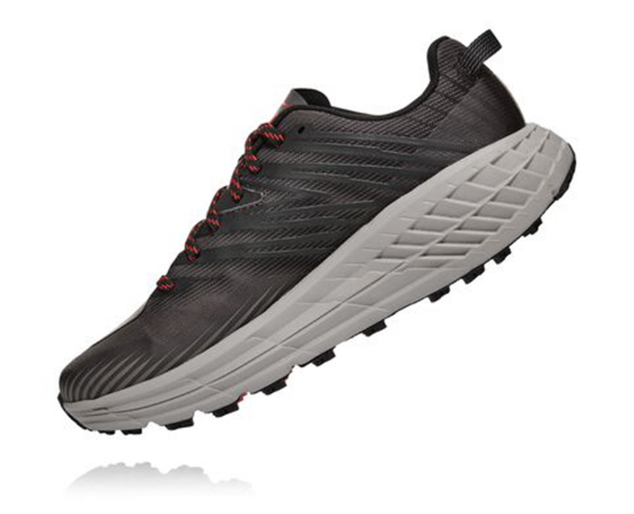 Tenis Hoka One One Trail Hombre Negros - Speedgoat 4 - UZKW24681